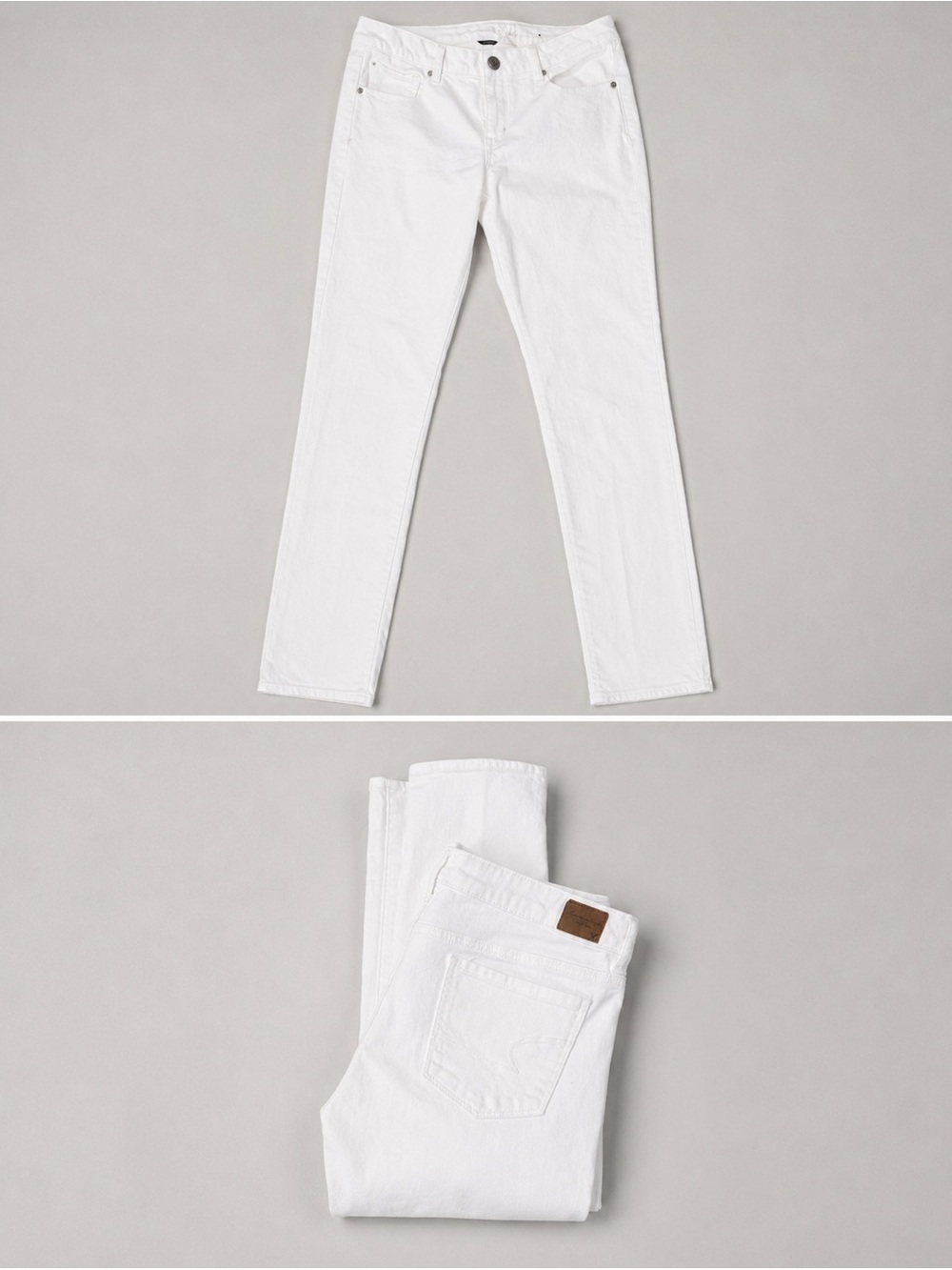 Classic Women's White Straight-Leg Jeans